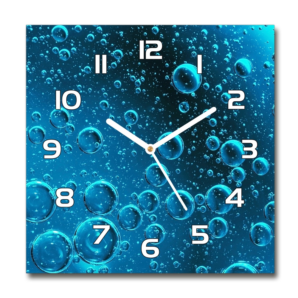 Square kitchen clock Bubbles under water