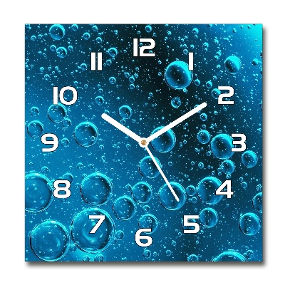 Square kitchen clock Bubbles under water