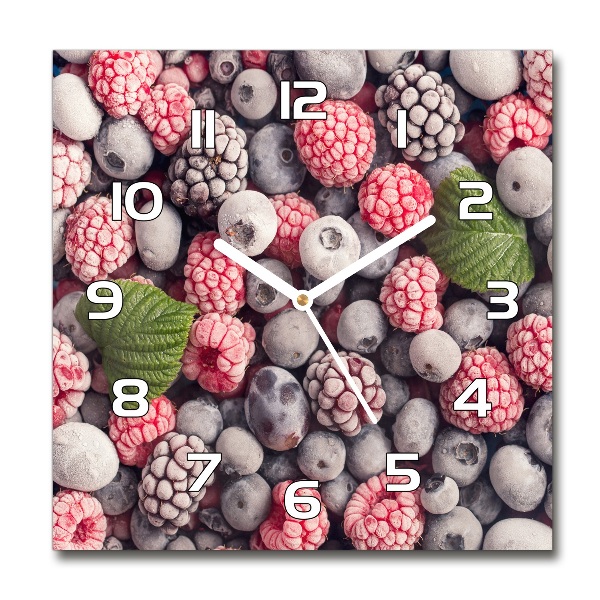 Square kitchen clock Frozen forest fruit