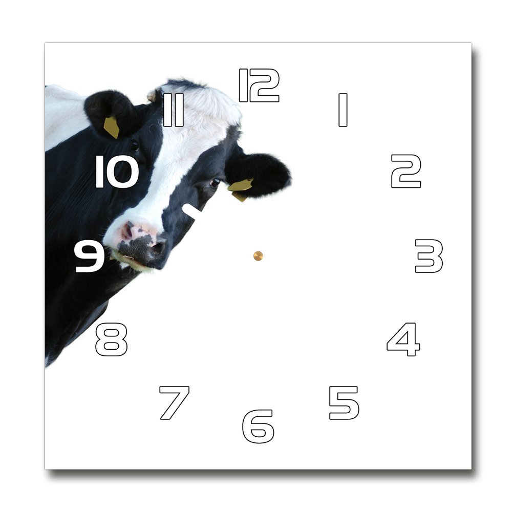 Square wall clock Cow