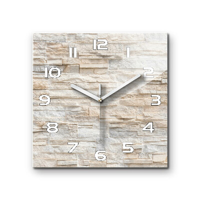 Square kitchen clock Brick wall