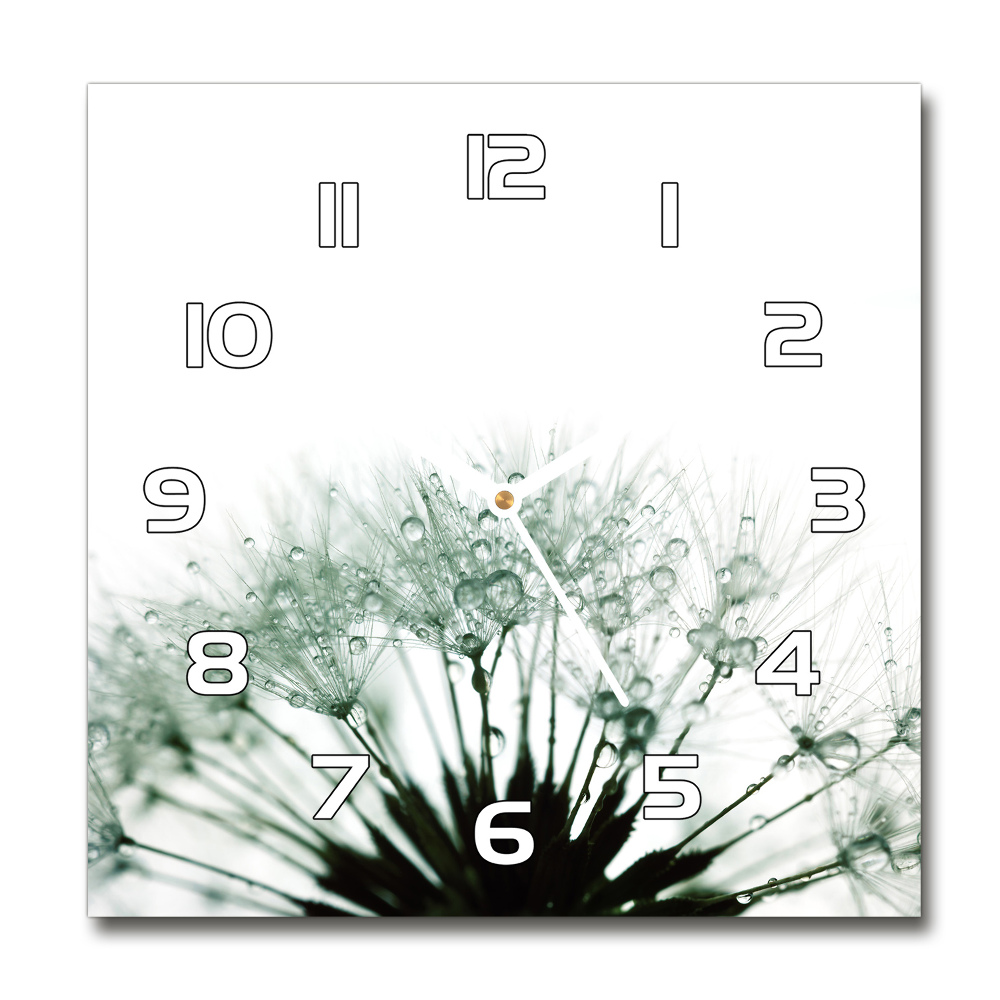 Square kitchen clock Dandelion seeds