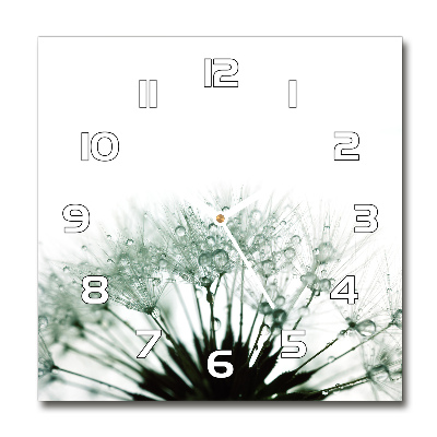 Square kitchen clock Dandelion seeds