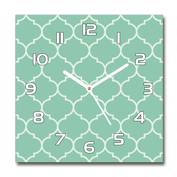 Square wall clock Moroccan background