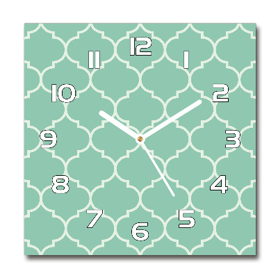 Square wall clock Moroccan background