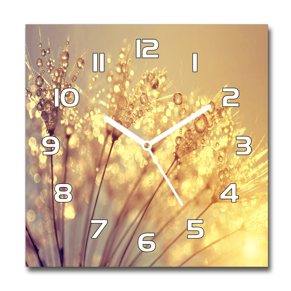 Square kitchen clock Dandelion seeds