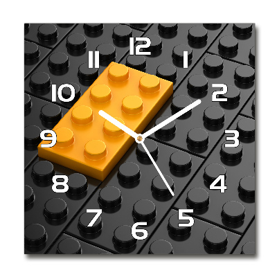 Square wall clock Lego bricks