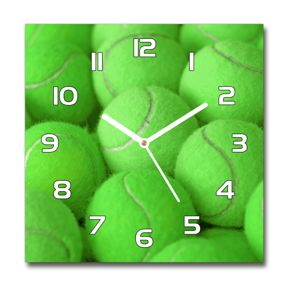 Square wall clock Tennis balls