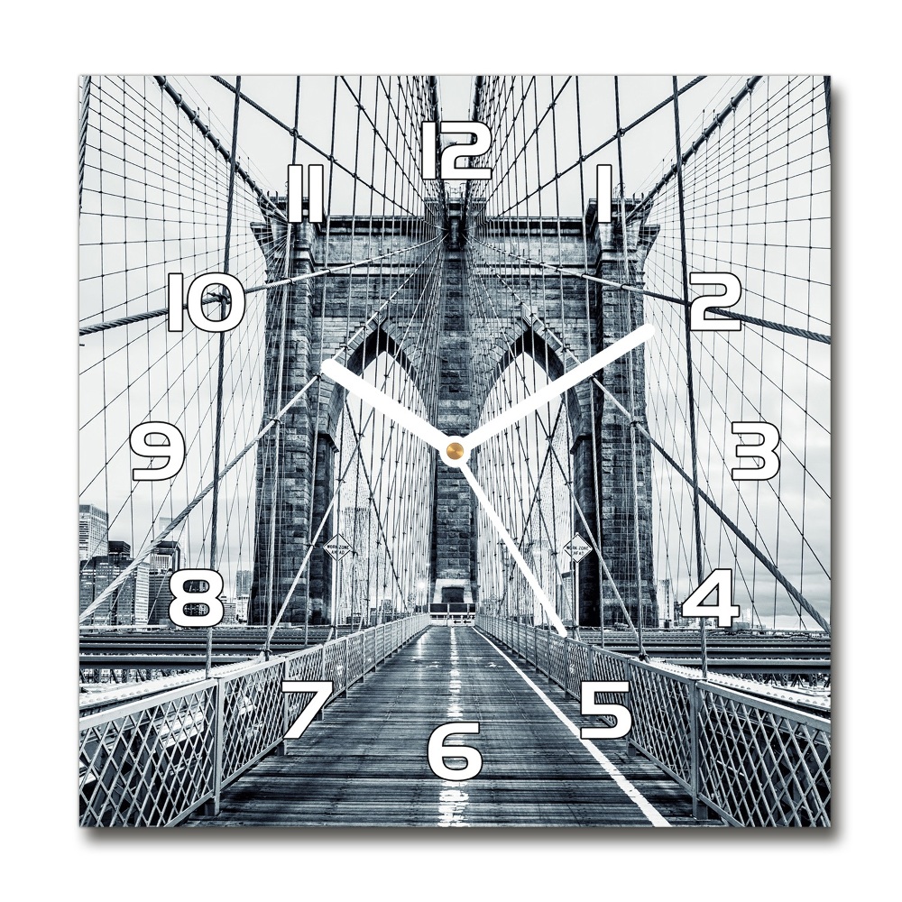 Square wall clock Brooklyn bridge