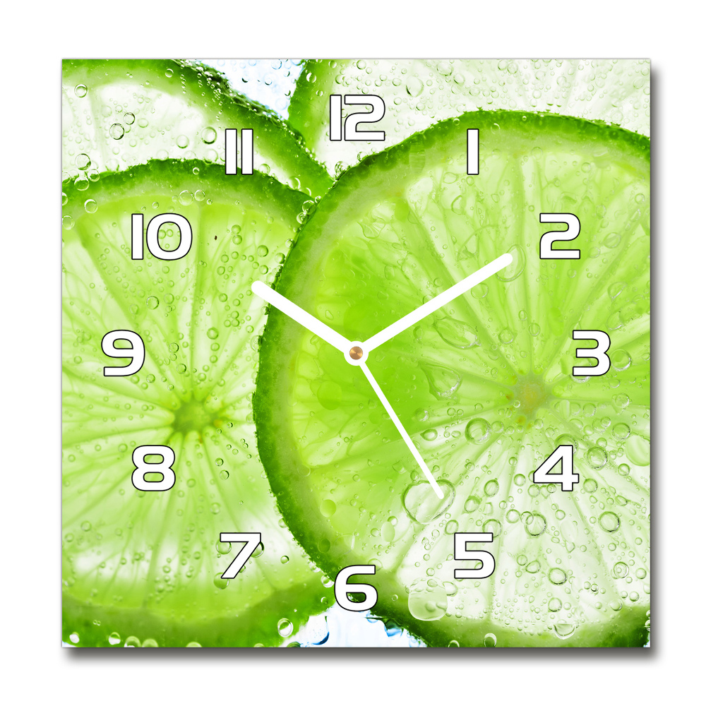 Square wall clock Lime underwater