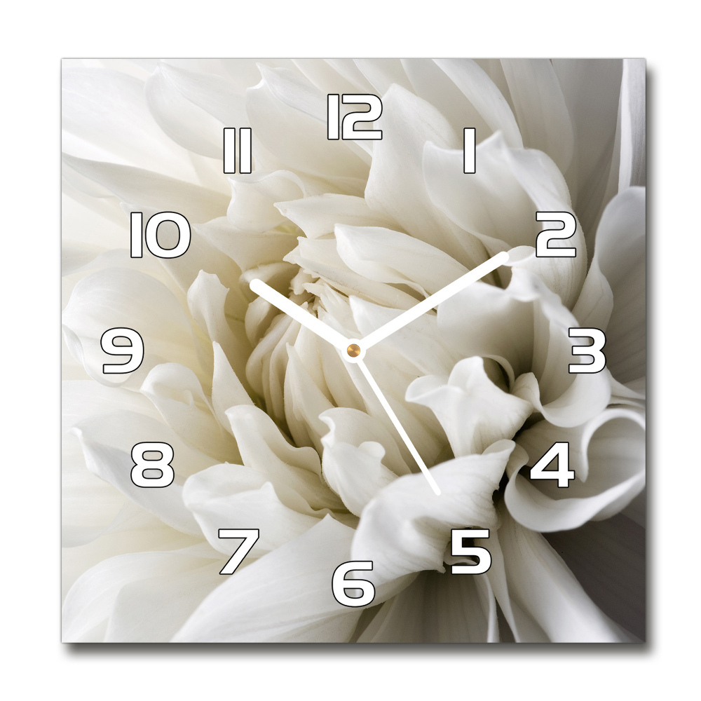 Square glass wall clock White Dalia