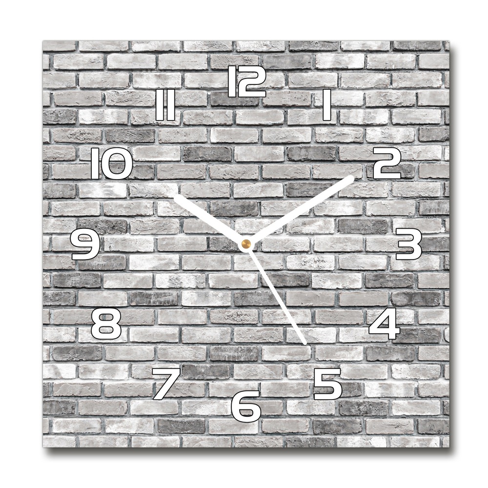 Square wall clock Brick wall