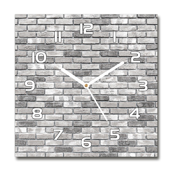 Square wall clock Brick wall