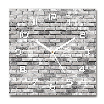 Square wall clock Brick wall