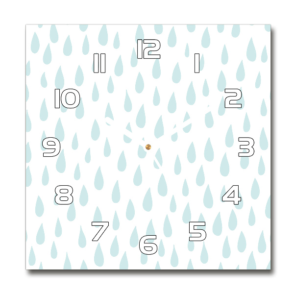 Square wall clock Droplets