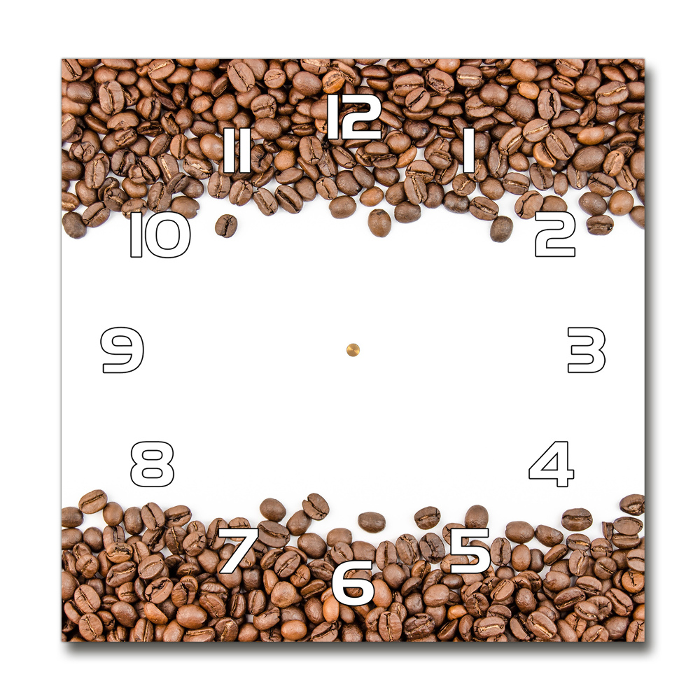 Square wall clock Coffee beans