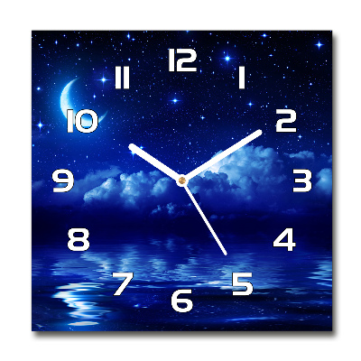 Square wall clock Sky at night