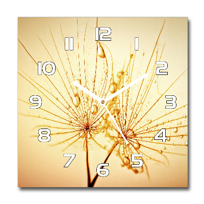 Square wall clock Dandelion seeds