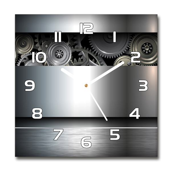 Square wall clock Gears abstraction