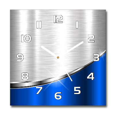 Square wall clock Metal abstraction