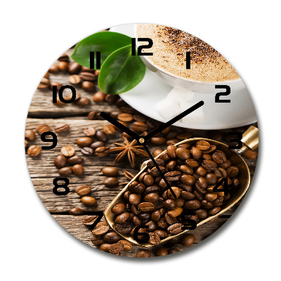 Round wall clock Coffee