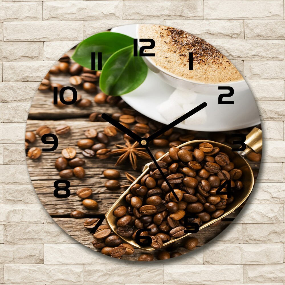 Round wall clock Coffee