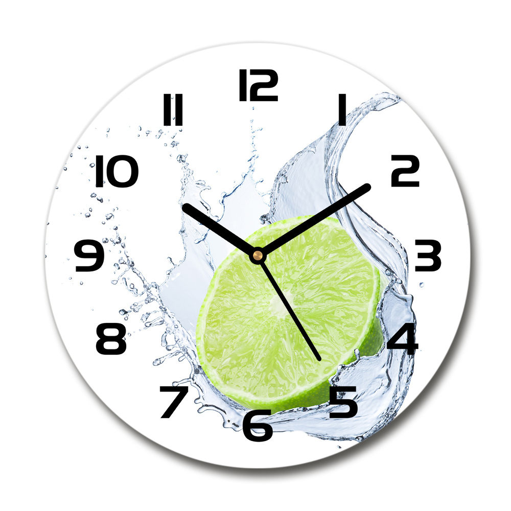 Round clock glass Lime