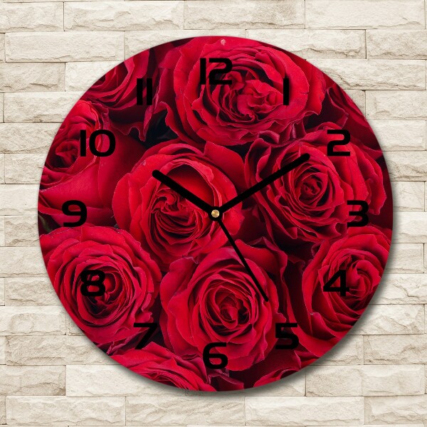 Round wall clock Roses