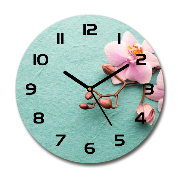 Round wall clock Orchid