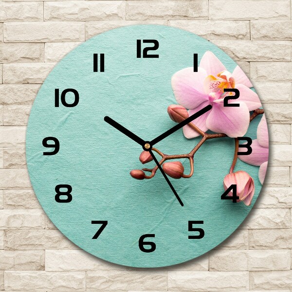 Round wall clock Orchid