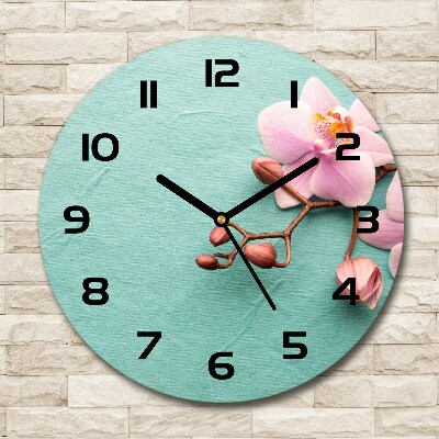 Round wall clock Orchid