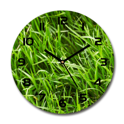 Round wall clock Grass