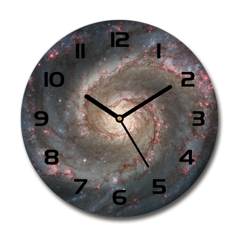 Round glass wall clock Nebula