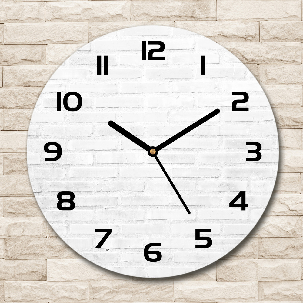 Round wall clock Brick wall