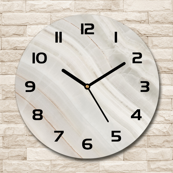 Round wall clock Marble texture