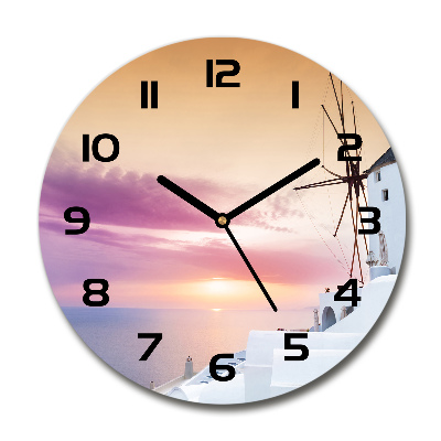 Round wall clock Santorini Greece