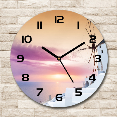 Round wall clock Santorini Greece