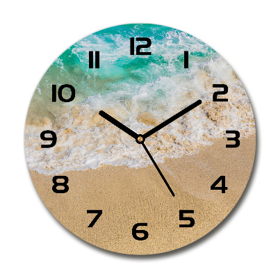 Round wall clock Beach and sea