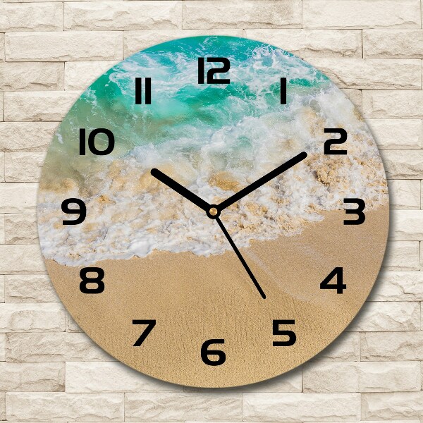 Round wall clock Beach and sea