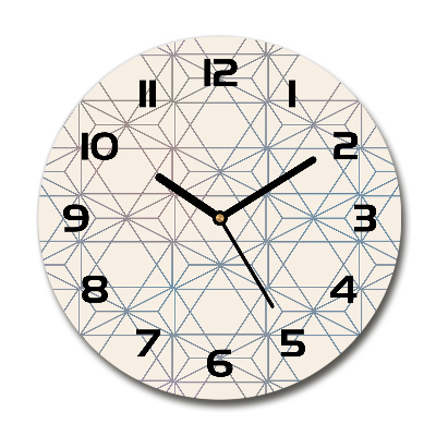 Round glass clock Geometric background