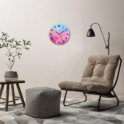 Round wall clock Cherry blossoms