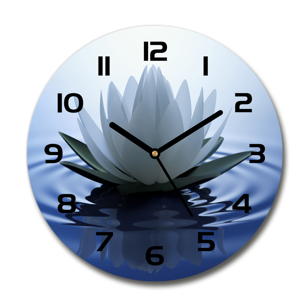 Round wall clock water lily