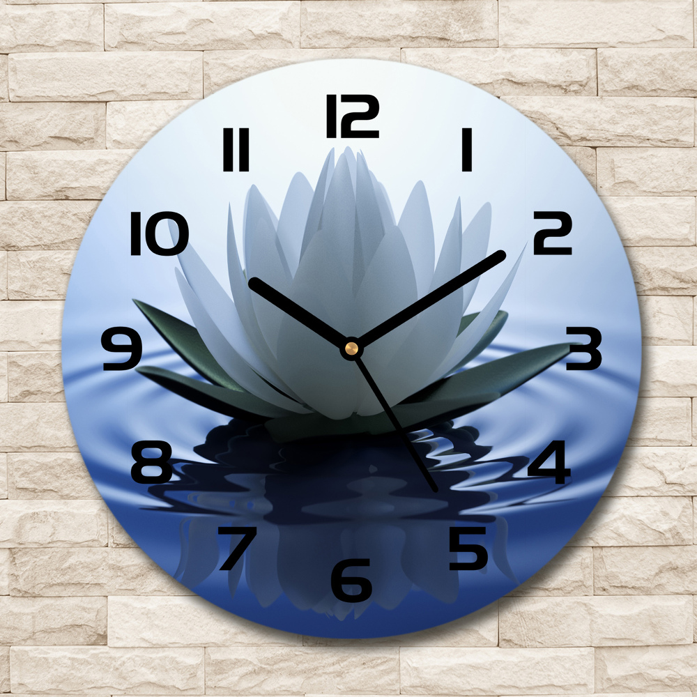 Round wall clock water lily