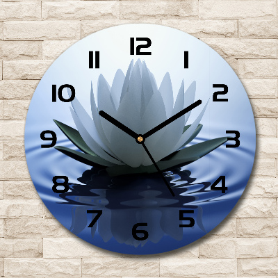 Round wall clock water lily