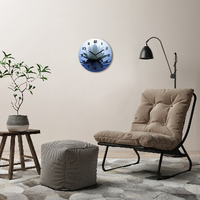 Round wall clock water lily