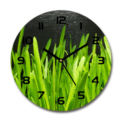 Round wall clock Grass