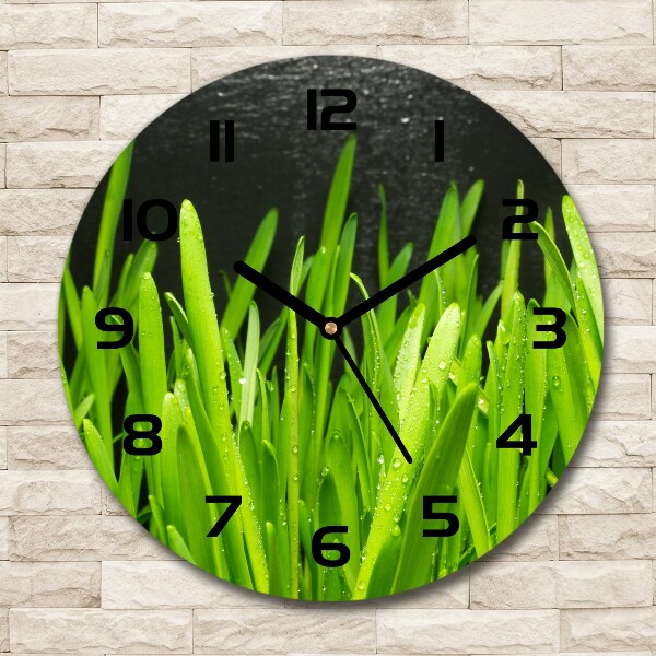 Round wall clock Grass