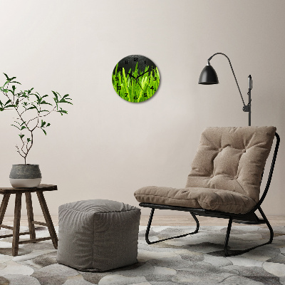 Round wall clock Grass