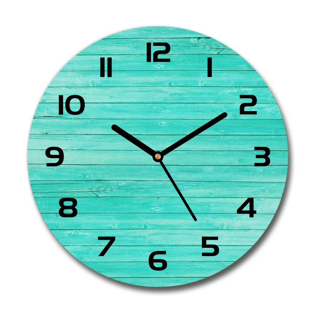 Round glass clock Green boards