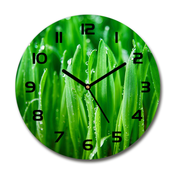 Round wall clock Grass